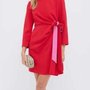 Tuckernuck Red Dress with Pink Bow